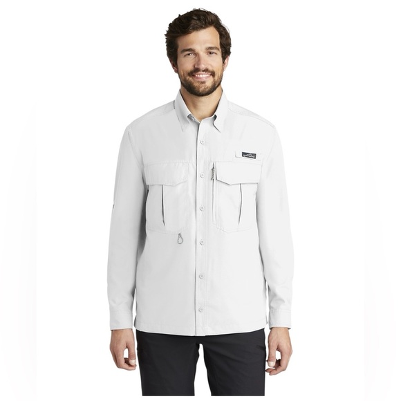 EDDIE BAUER Performance Fishing Shirt with company logo. Men’s XL UV Protection - Picture 1 of 5